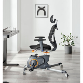 Anneka Grey Under Desk Cycle Bike Adjustable Office Chair For Exercise While You Work - thumbnail 3
