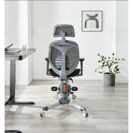 Anneka Grey Under Desk Cycle Bike Adjustable Office Chair For Exercise While You Work - thumbnail 2