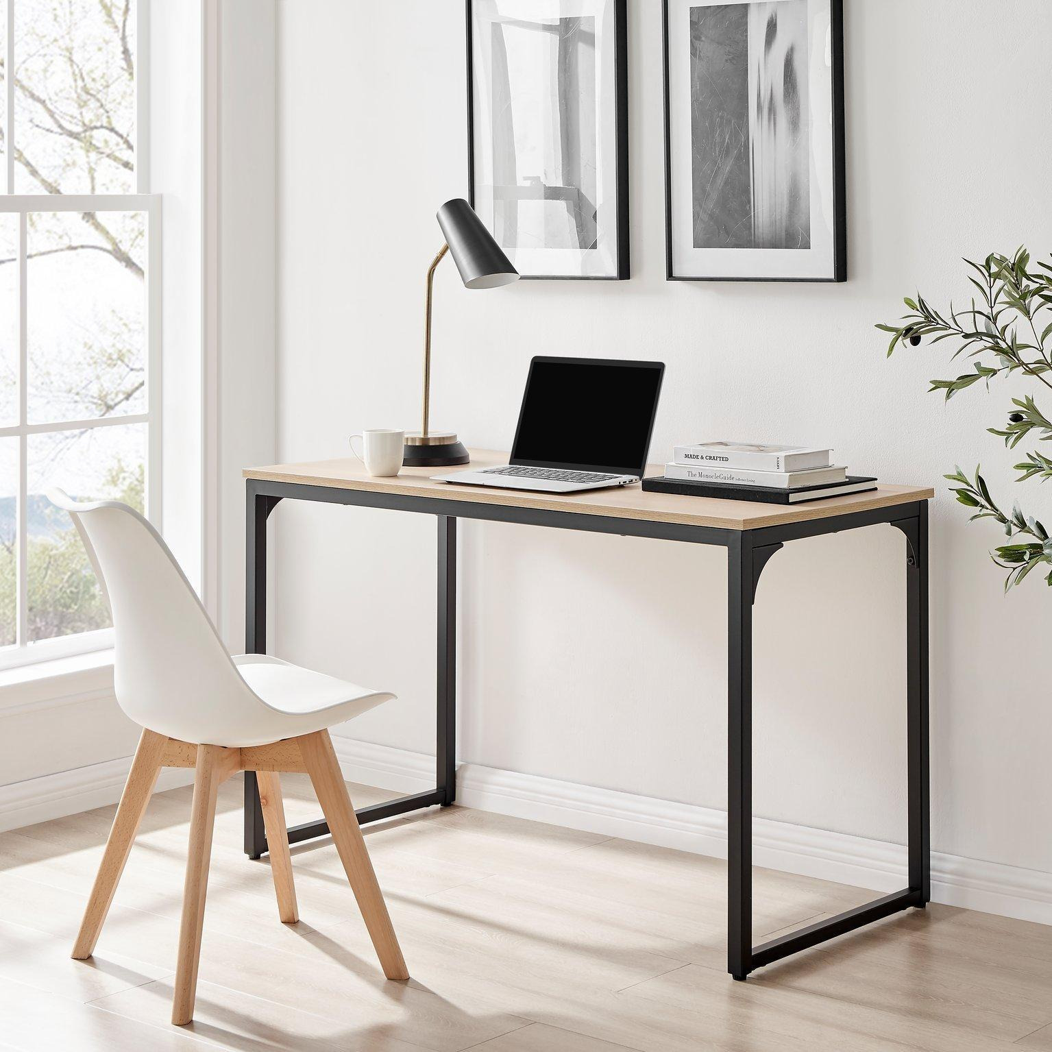 Kendrick 120cm Melamine Coated Home Office Computer Desk with Black Legs - image 1