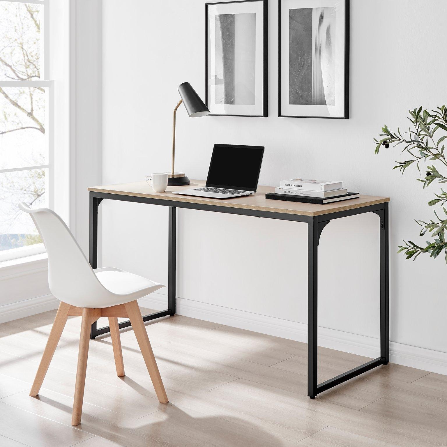 Kendrick 140cm Melamine Coated Home Office Computer Desk with Black Legs - image 1