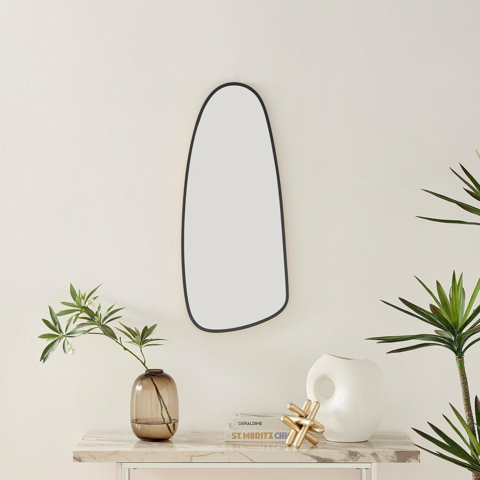 Elodie Abstract Pebble Decorative Framed Wall Mirror - image 1