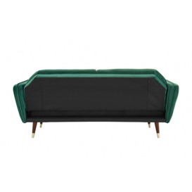 Whitby Velvet Sofa Bed With Chesterfield Design With Gold Metal Tipped Wooden Legs - thumbnail 3