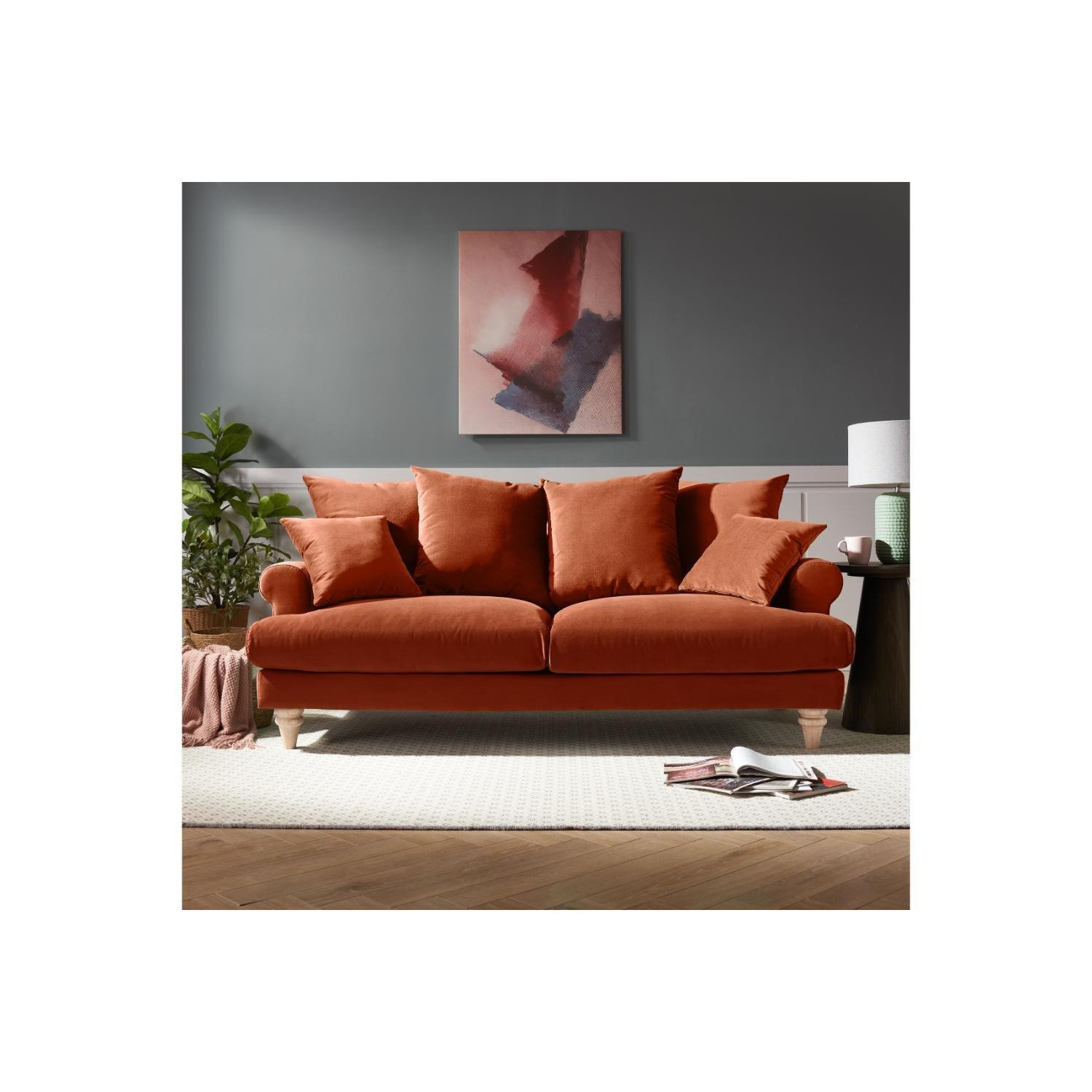 Churchill 3 Seater Sofa With Scatter Back Cushions - image 1