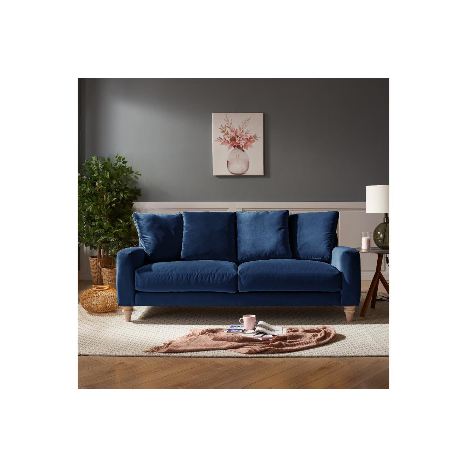 Covent 3 Seater Sofa With Scatter Back Cushions - image 1