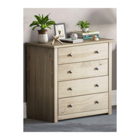 Vida Designs Panama 4 Drawer Bedside Chest of Drawers Bedroom Furniture