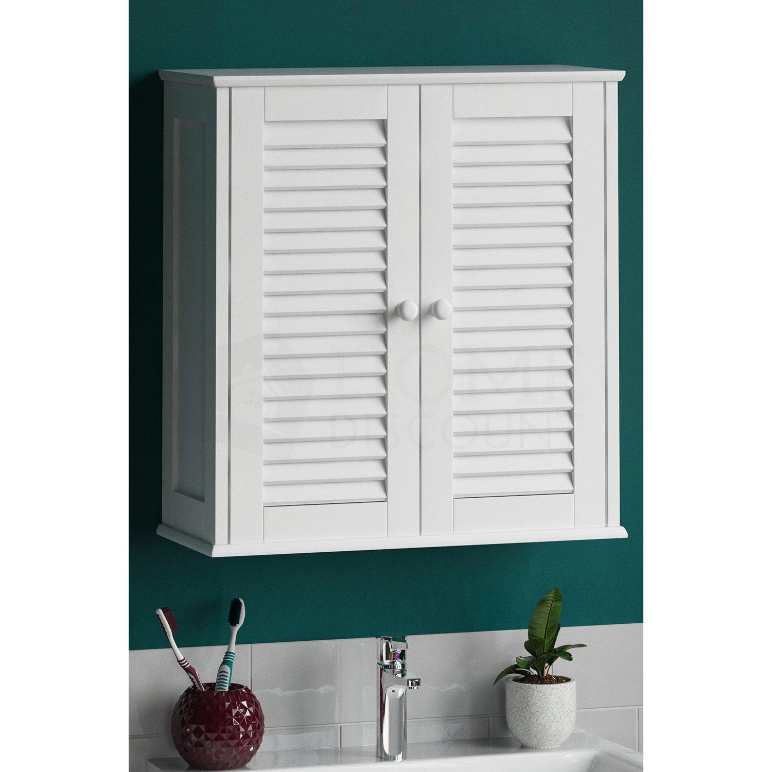 Bath Vida Liano 2 Door Wall Cabinet with Shelves Bathroom Storage - image 1
