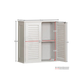 Bath Vida Liano 2 Door Wall Cabinet with Shelves Bathroom Storage - thumbnail 2