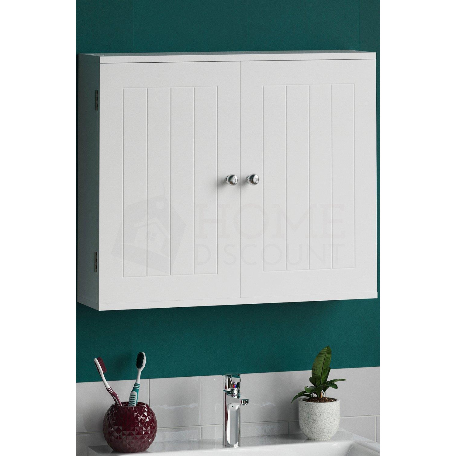 Bath Vida Priano 2 Door Wall Cabinet With Shelves Bathroom Storage - image 1