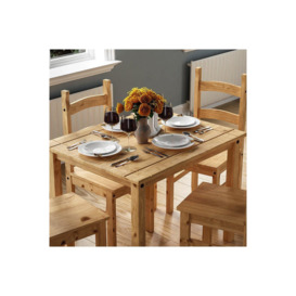 Vida Designs Corona 4 Seater Dining Set Solid Pine Kitchen Furniture - thumbnail 2