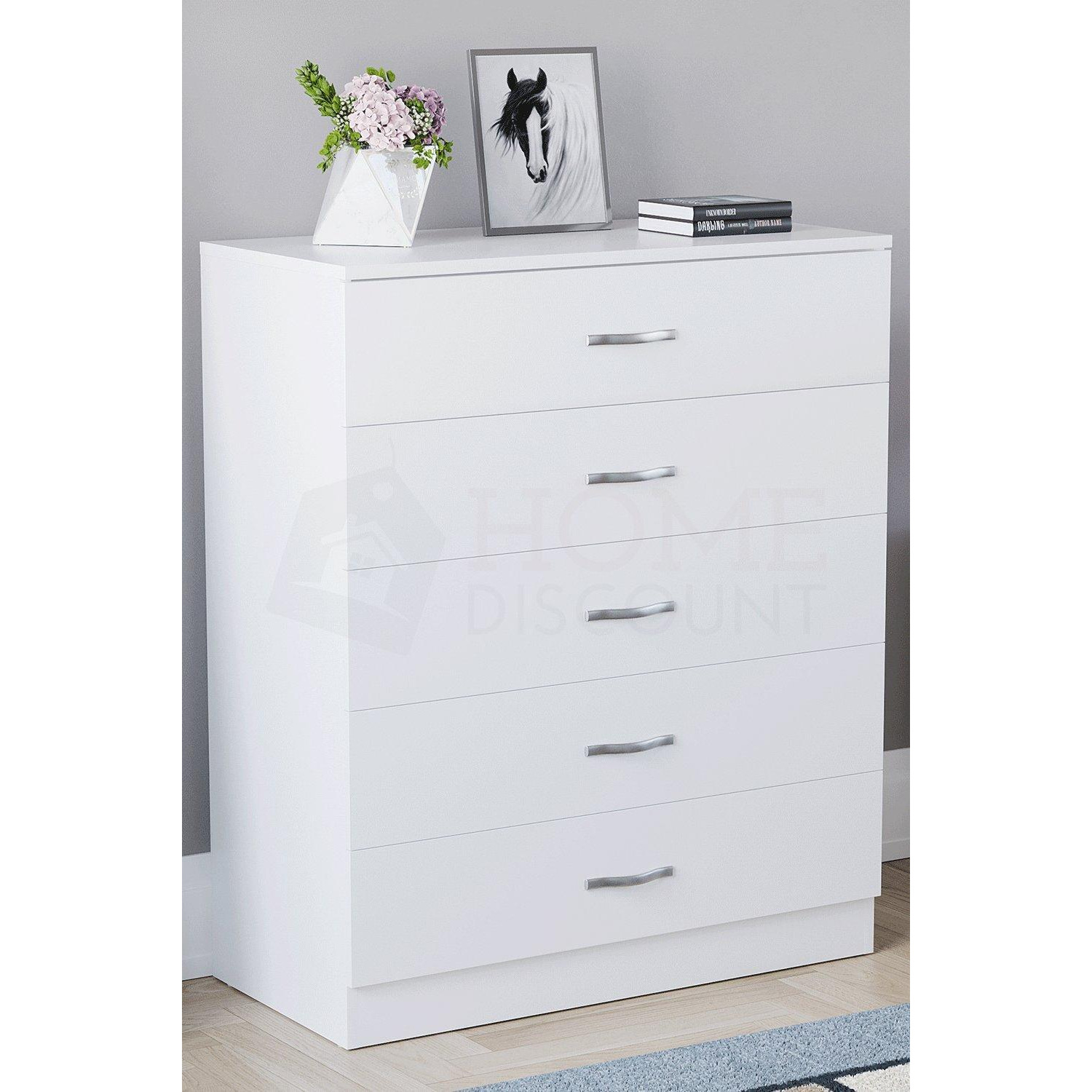 Vida Designs Riano 5 Drawer Chest of Drawers Storage Bedroom Furniture - image 1