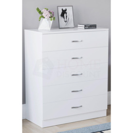 Vida Designs Riano 5 Drawer Chest of Drawers Storage Bedroom Furniture - thumbnail 1