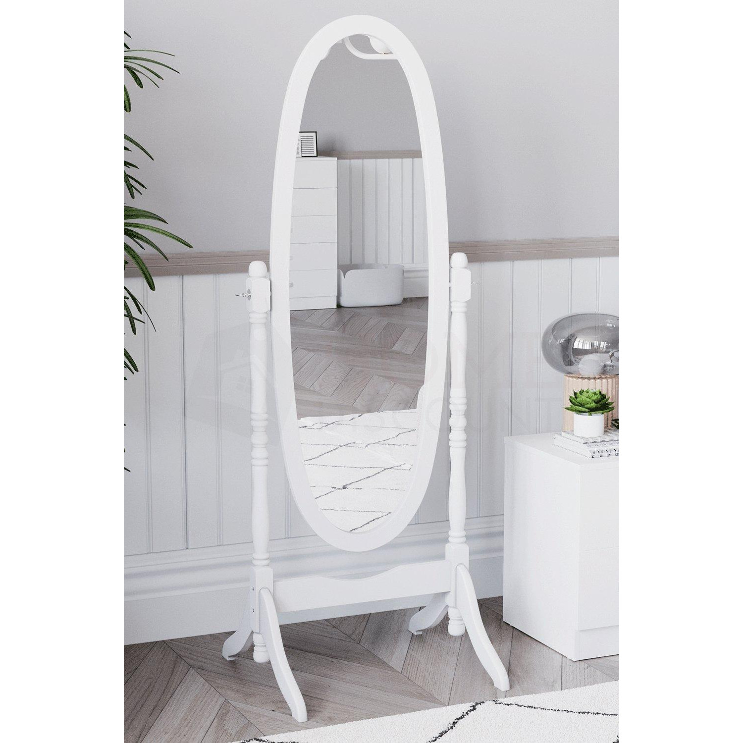 Vida Designs Nishano Oval Cheval Mirror Free Standing Full Length Rotating Frame - image 1
