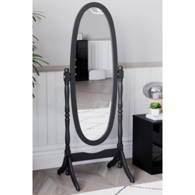 Vida Designs Nishano Oval Cheval Mirror Free Standing Full Length Rotating Frame