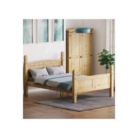 Vida Designs Corona Double Bed High Foot End Bedroom Furniture