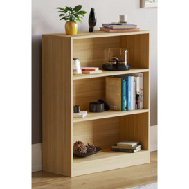 Vida Designs Cambridge 3 Tier Low Bookcase Storage Unit 750 x 600 x 240 mm - thumbnail 1