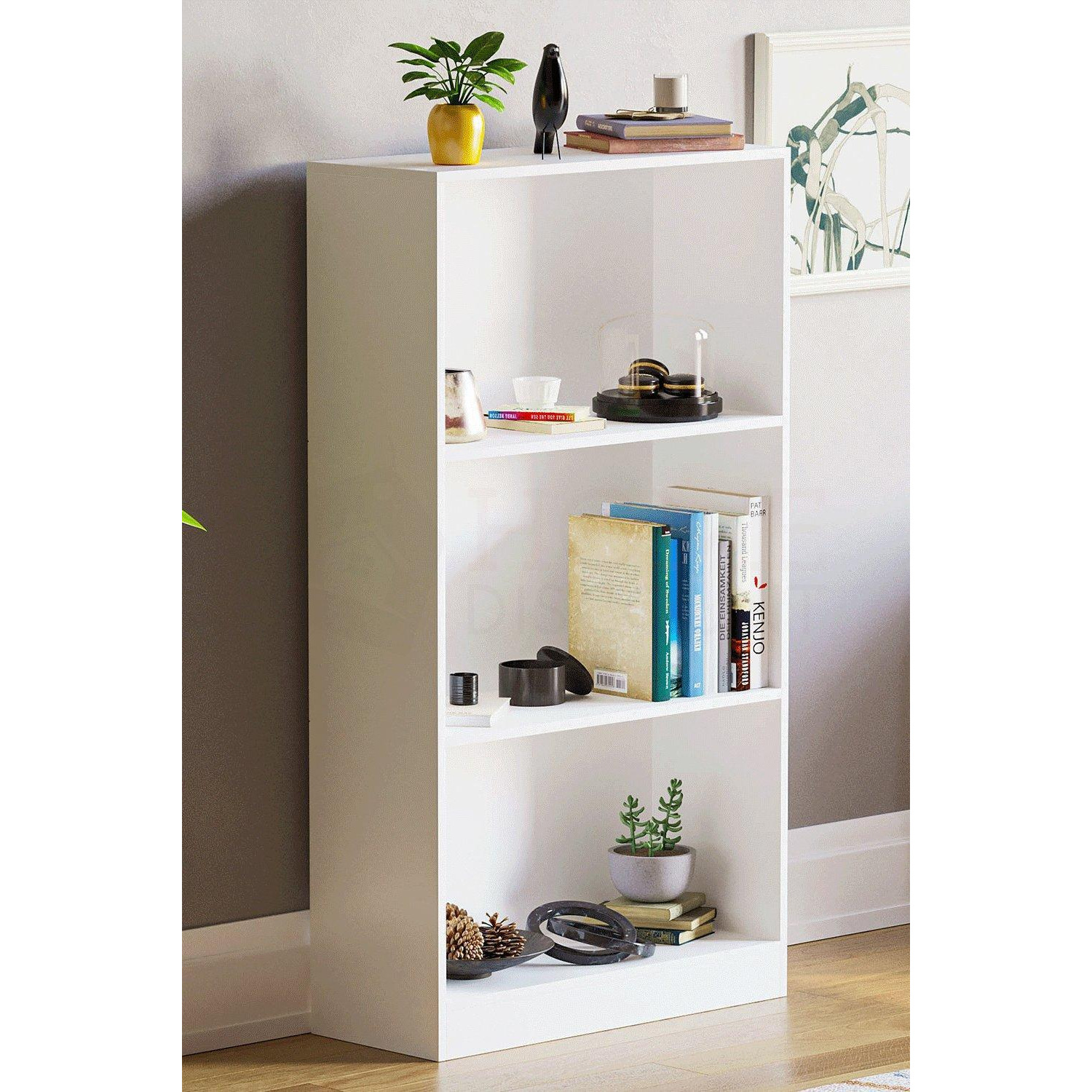 Vida Designs Cambridge 3 Tier Medium Bookcase Storage Unit 1080 x 600 x 240 mm - image 1