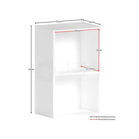 Vida Designs Oxford 2 Tier Cube Bookcase Storage 540 x 320 x 240 mm - thumbnail 2