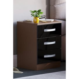 Vida Designs Hulio 3 Drawer Bedside Cabinet Storage Bedroom Furniture