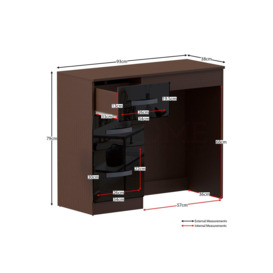 Vida Designs Hulio Dressing Table Storage Furniture MDF 790 x 930 x 380 mm - thumbnail 2