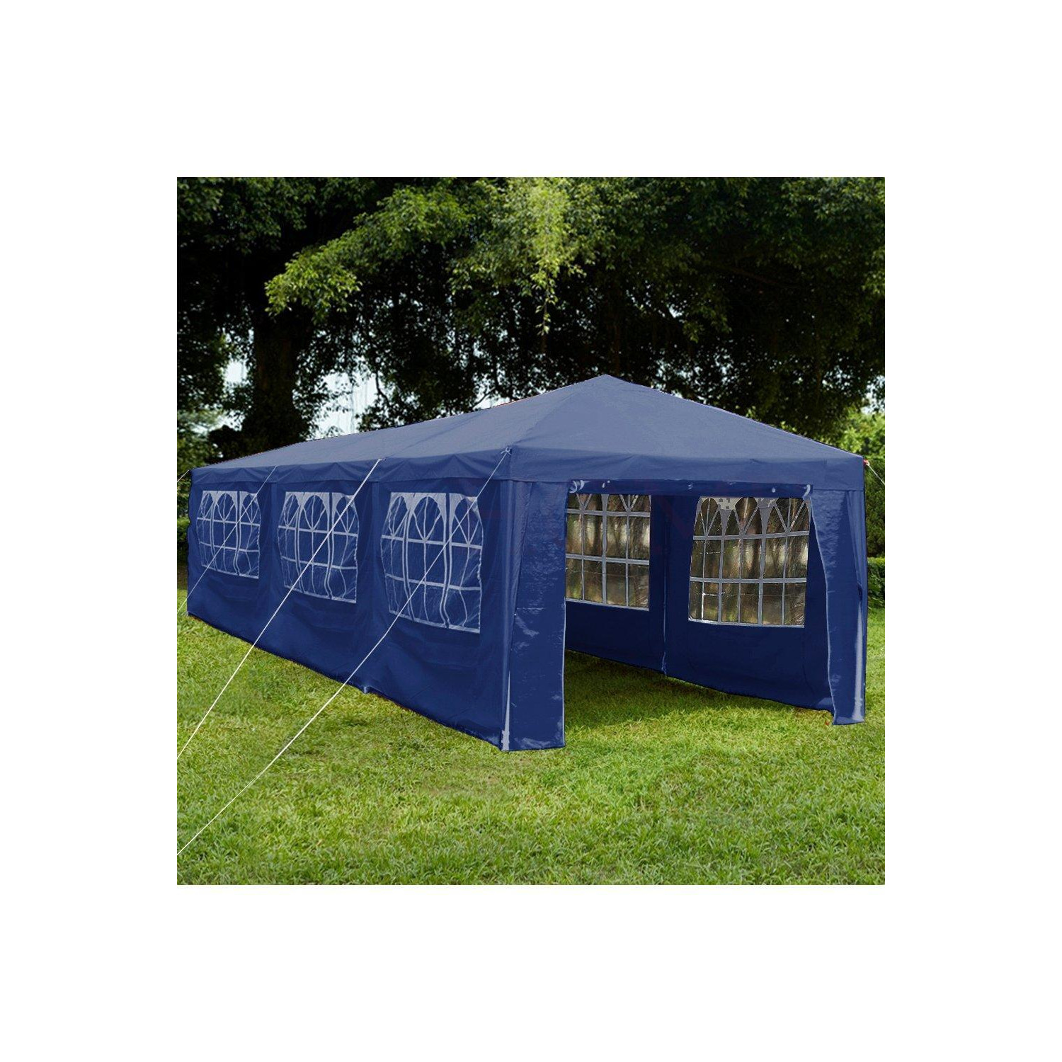Garden Vida Gazebo With Sides 3x9m Outdoor Garden Marquee Tent Canopy