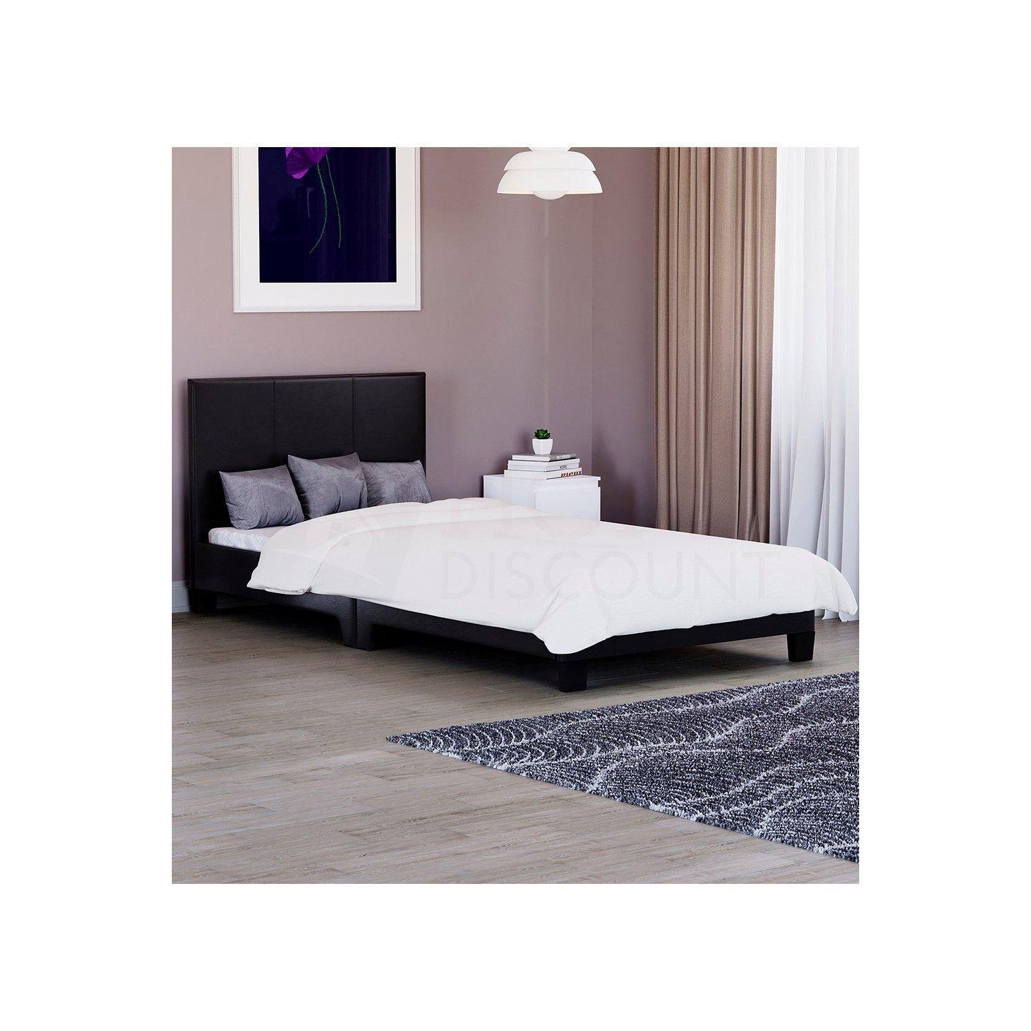 Vida Designs Lisbon Single Faux Leather Bed Frame 770 x 950 x 1980 mm - image 1