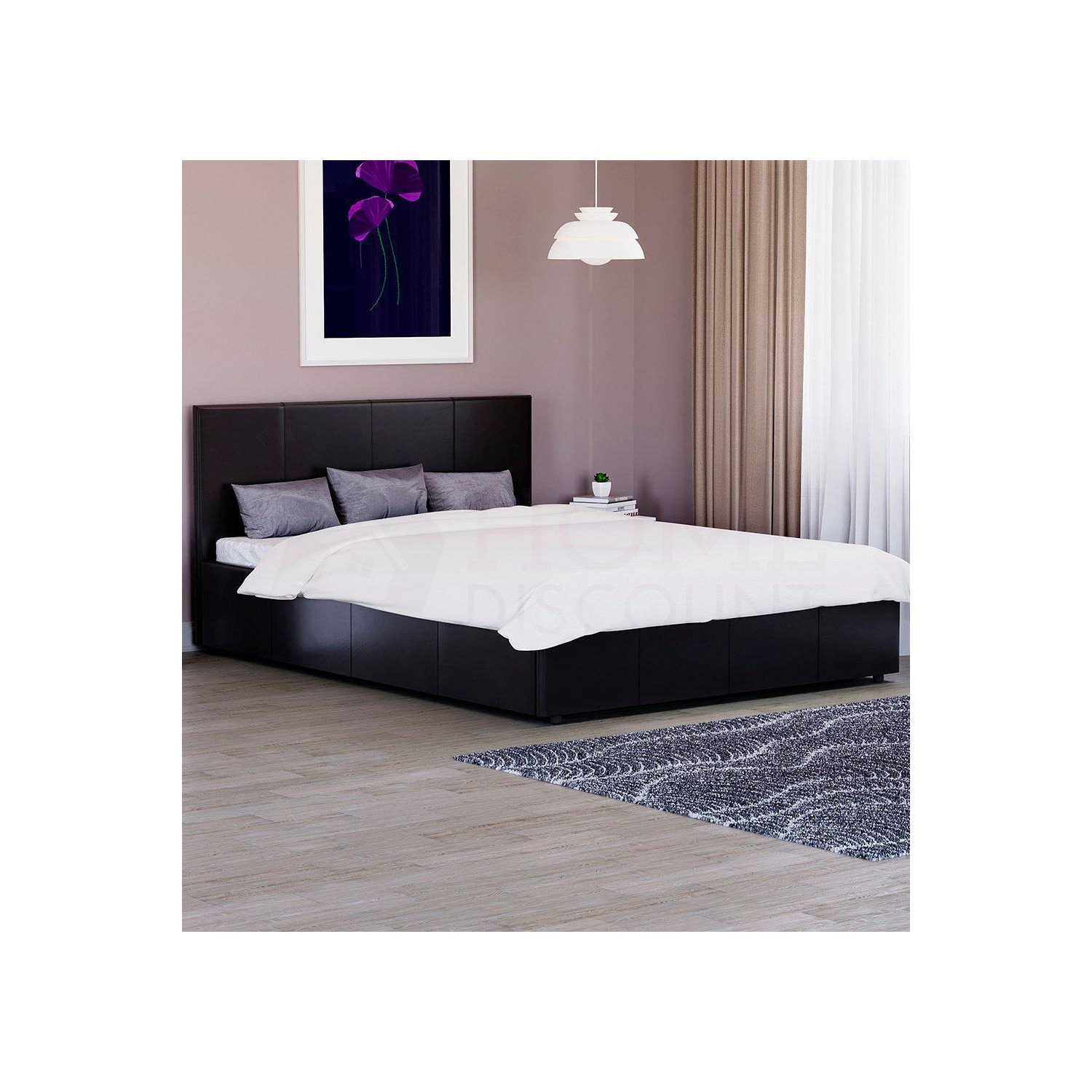 Vida Designs Lisbon Double Ottoman Faux Leather Bed Frame 870 x 1440 x 2000 mm - image 1