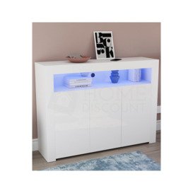 Vida Designs Nova 3 Door LED Sideboard 970 x 1300 x 350 mm