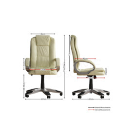 Vida Designs Charlton Executive Adjustable Office Chair Backrest Armrest Ergonomic - thumbnail 2