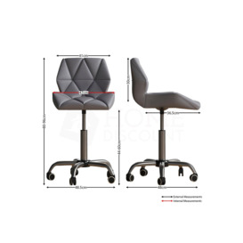 Vida Designs Geo Adjustable Office Chair Backrest Armrest Ergonomic - thumbnail 2