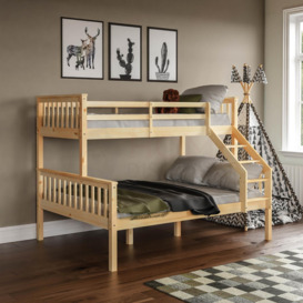 Vida Designs Milan Triple Sleeper Bunk Bed Frame Bedroom Furniture - thumbnail 1