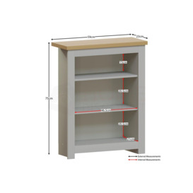 Vida Designs Arlington 3 Tier Bookcase Storage 750 x 590 x 230 mm - thumbnail 2