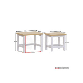 Vida Designs Arlington Nest Of Tables Set Of 2 Storage Living Room - thumbnail 2