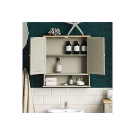 Bath Vida Priano 2 Door Mirrored Wall Cabinet With Shelf Storage Bathroom Furniture 580 x 560 x 130 mm - thumbnail 3
