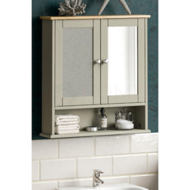 Bath Vida Priano 2 Door Mirrored Wall Cabinet With Shelf Storage Bathroom Furniture 580 x 560 x 130 mm