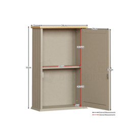 Bath Vida Priano 1 Door Mirrored Wall Cabinet With Shelf Storage Bathroom Furniture 530 x 340 x 150 mm - thumbnail 2
