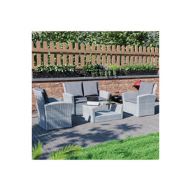 5 Pc Garden Vida Mylor 4 Seater Rattan Set Sofa Table Outdoor Garden Furniture - thumbnail 1