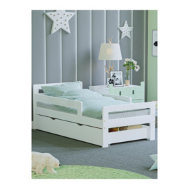Junior Vida Taurus Toddler Bed With Storage Children Kids Bedroom Furniture - thumbnail 1