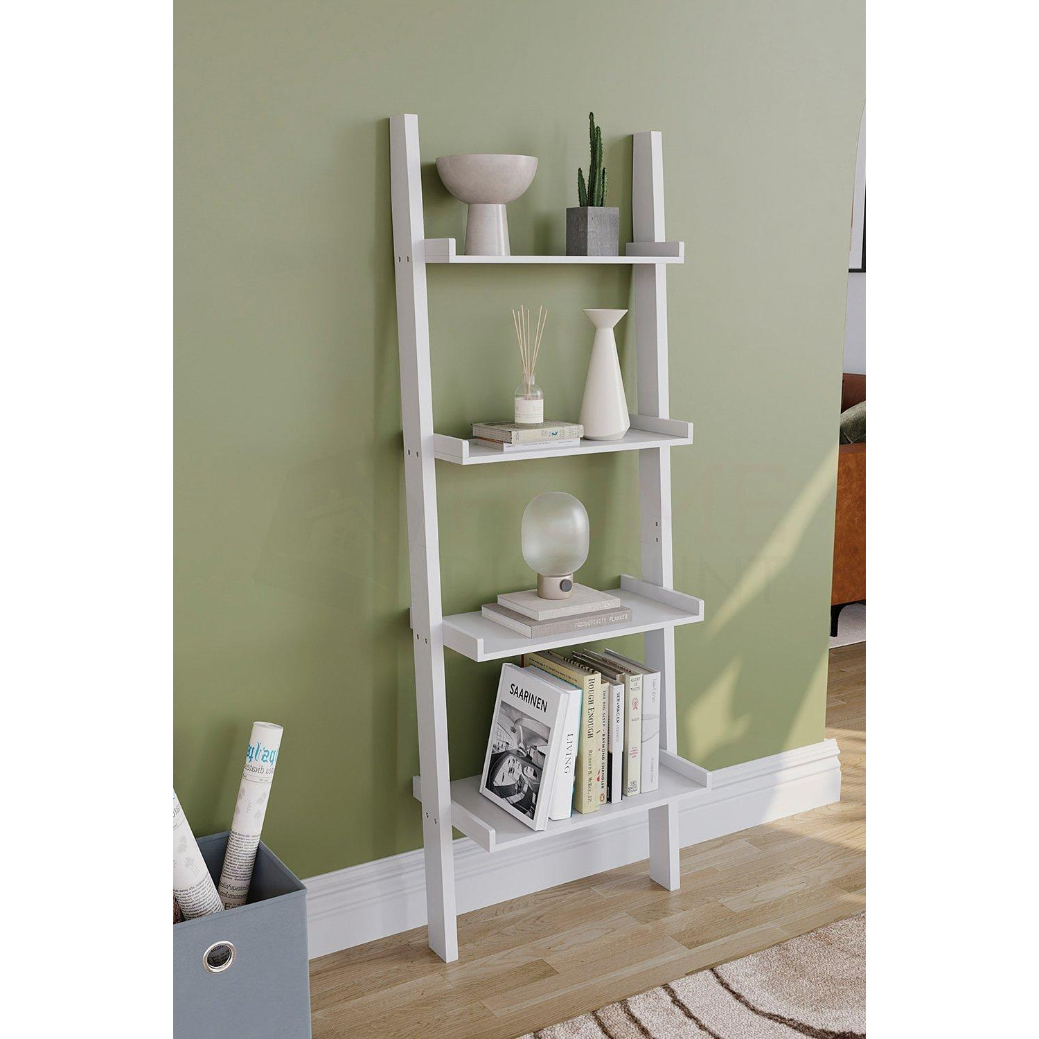 Vida Designs York 4 Tier Ladder Bookcase Storage 1540 x 560 x 290 mm - image 1