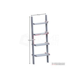 Vida Designs York 4 Tier Ladder Bookcase Storage 1540 x 560 x 290 mm - thumbnail 2