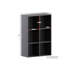 Vida Designs Durham 2x3 Cube Bookcase Storage Unit 965 x 645 x 290 mm - thumbnail 2