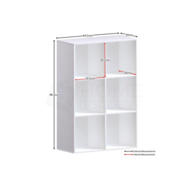 Vida Designs Durham 2x3 Cube Bookcase Storage Unit 965 x 645 x 290 mm - thumbnail 2