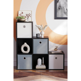 Vida Designs Durham 6 Cube Staircase Bookcase Storage Unit 965 x 965 x 290 mm - thumbnail 3