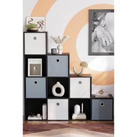 Vida Designs Durham 10 Cube Staircase Bookcase Storage Unit 1280 x 1280 x 290 mm - thumbnail 3