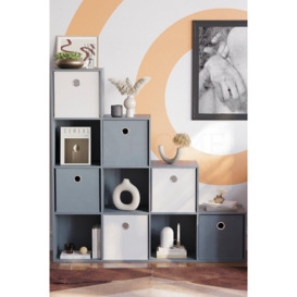 Vida Designs Durham 10 Cube Staircase Bookcase Storage Unit 1280 x 1280 x 290 mm - thumbnail 3