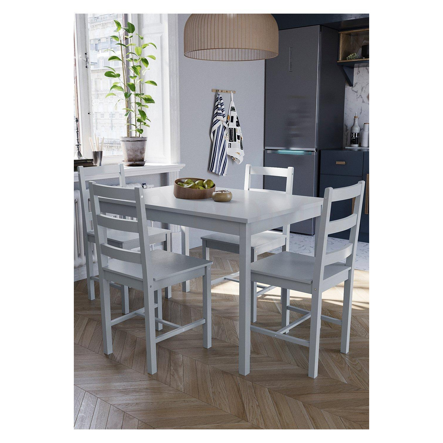 Vida Designs Yorkshire 4 Seater Dining Set Kitchen Furniture - image 1