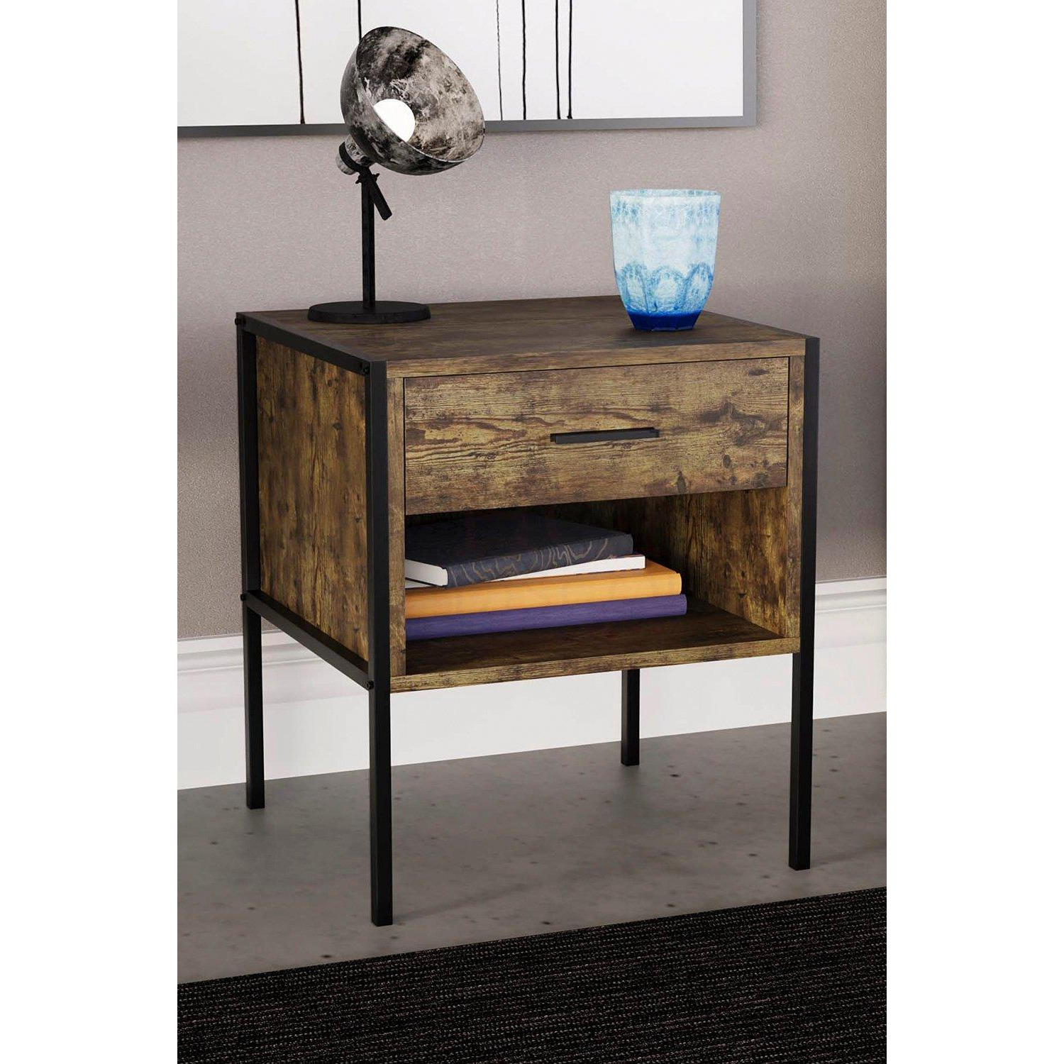 Vida Designs Brooklyn 1 Drawer Bedside Cabinet Chest Of Drawers Storage Bedroom Furniture - image 1