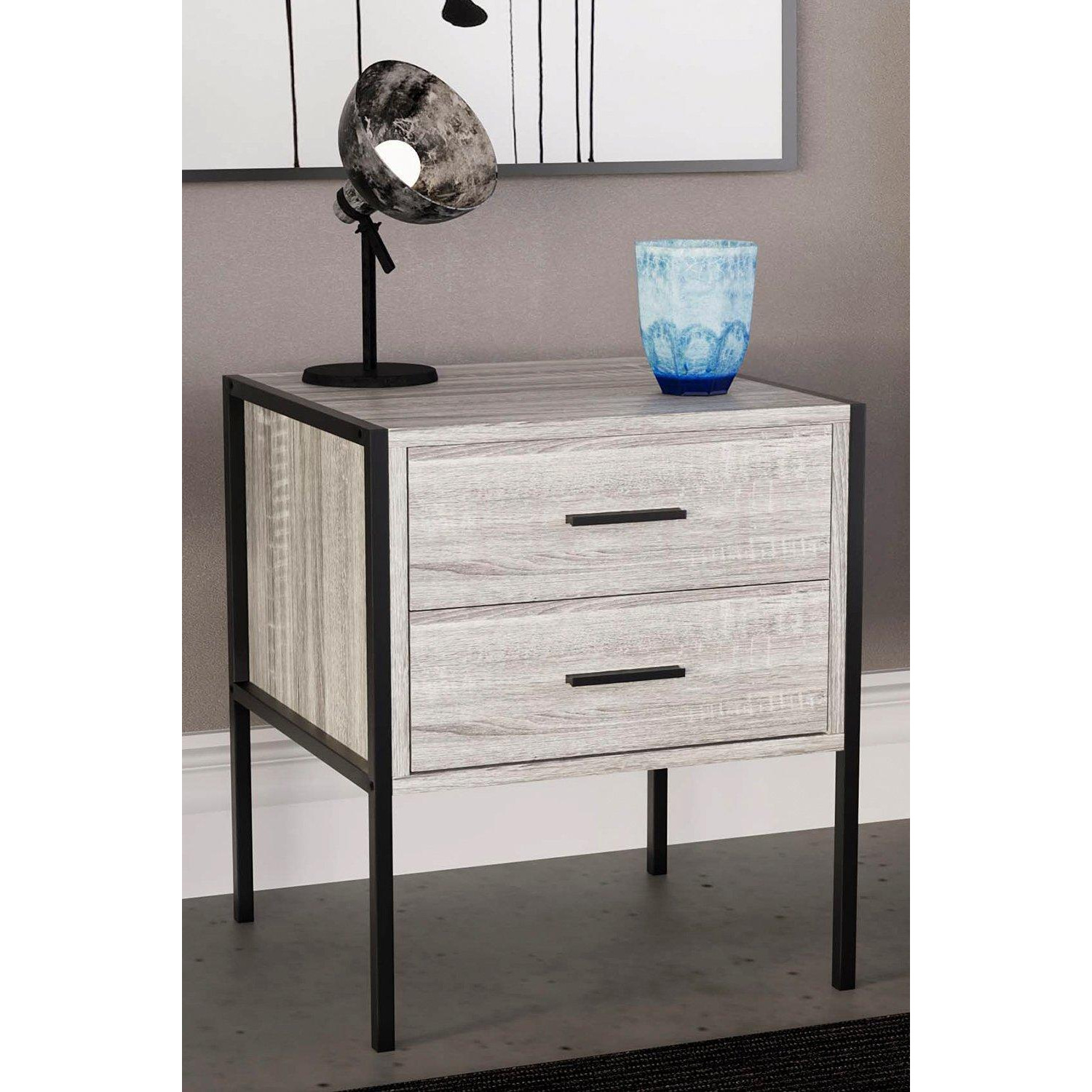 Vida Designs Brooklyn 2 Drawer Bedside Cabinet Chest Of Drawers Storage Bedroom Furniture - image 1