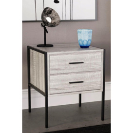 Vida Designs Brooklyn 2 Drawer Bedside Cabinet Chest Of Drawers Storage Bedroom Furniture - thumbnail 1