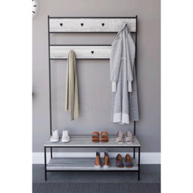 Vida Designs Brooklyn Hallway Unit Hanging Clothes Rack Stand with Storage Shelves - thumbnail 3