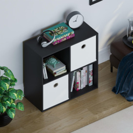 Vida Designs Durham 2x2 Cube Bookcase Storage Unit & Cube Storage Basket Set of 2 - thumbnail 3
